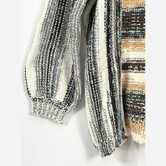 Super Soft Striped V-Neck Sweater – Relaxed Fit, All-Season - Picture 7 of 8